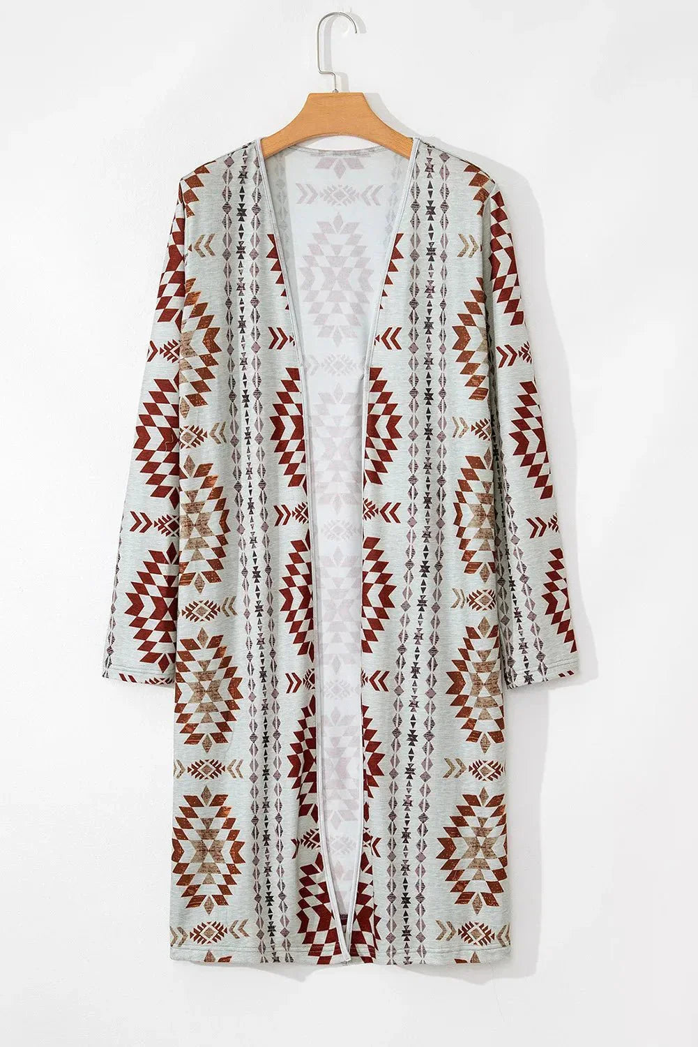 Haley Tribal Print Long Sleeve Duster
