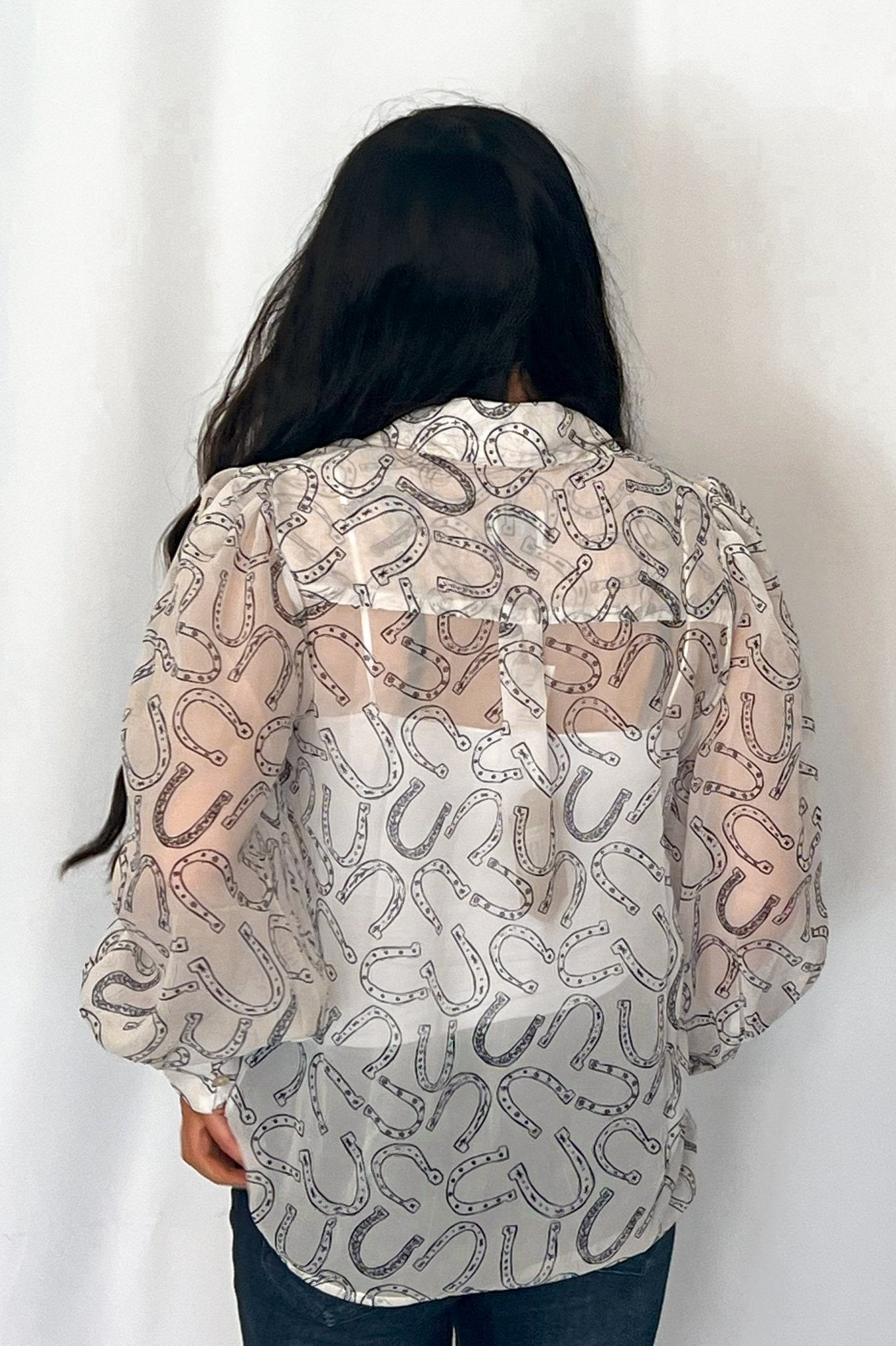 Horseshoe Print Blouse