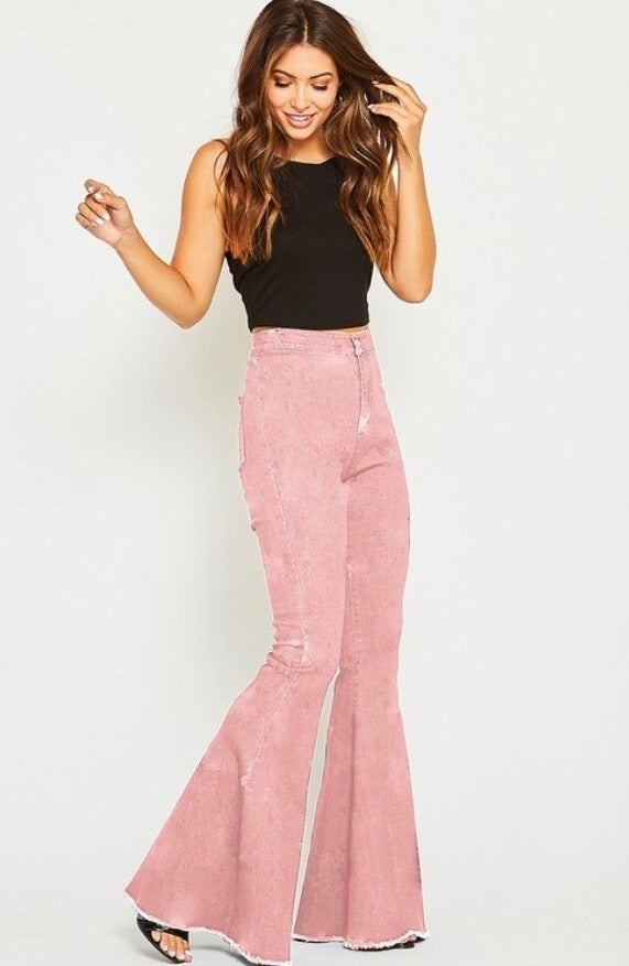 Pink Flare Jeans