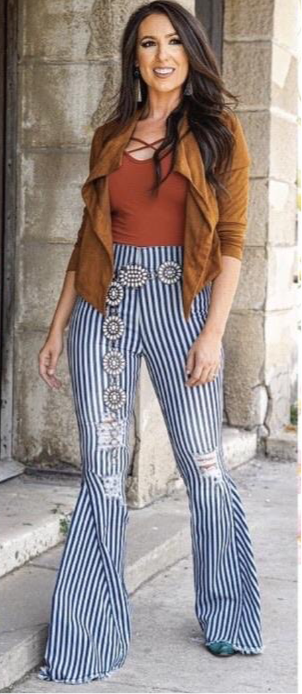 Distressed striped bells