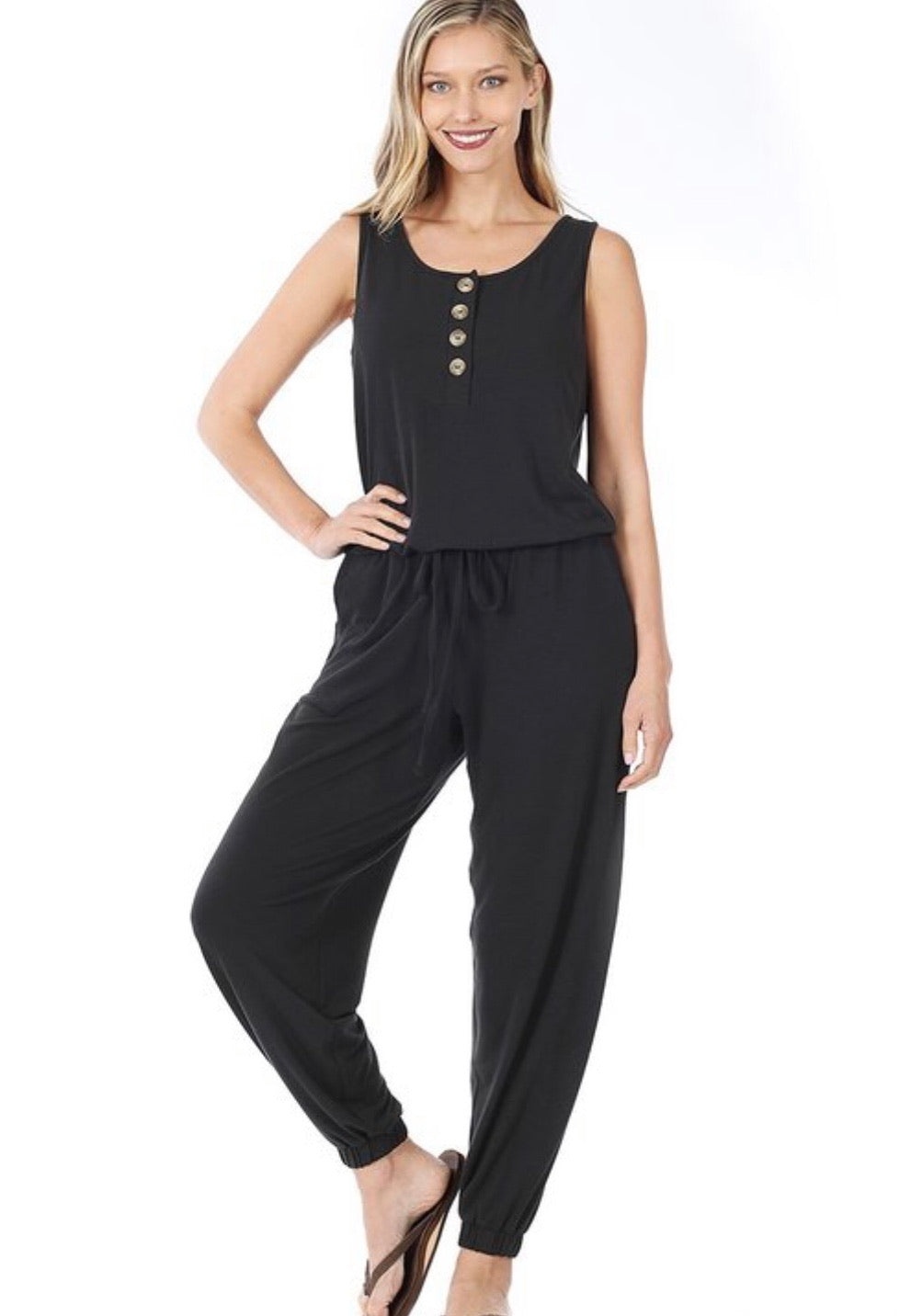 Black Tank Jogger Jumpsuit