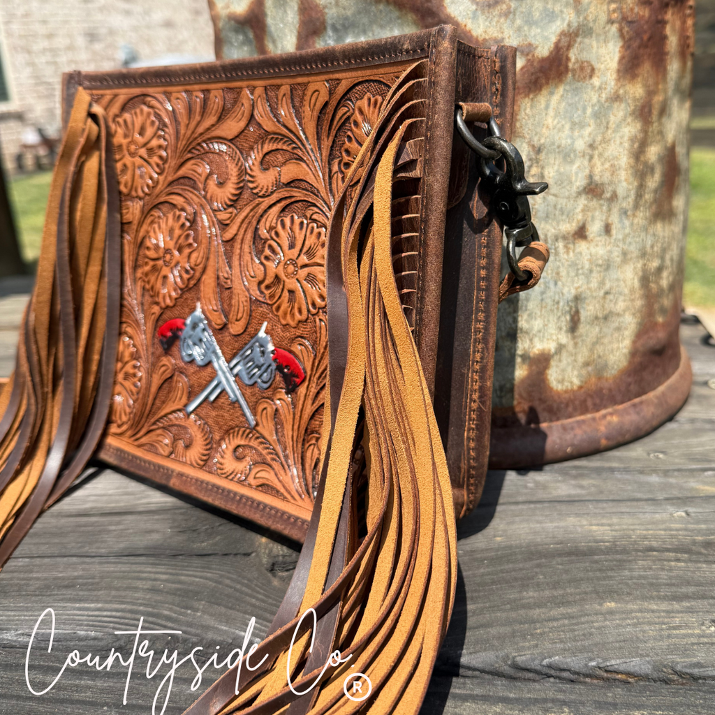 The Desert Duel Tooled Leather Purse by Countryside Co.