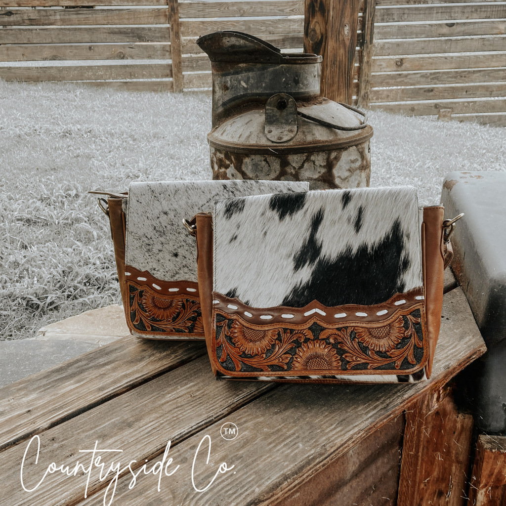 Magdalene Cowhide Concealed Carry Purse