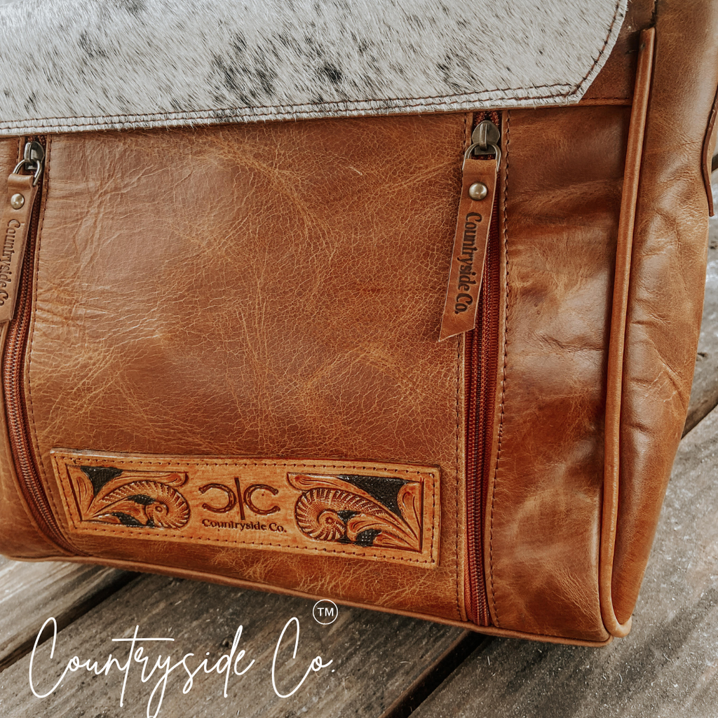 Magdalene Cowhide Concealed Carry Purse