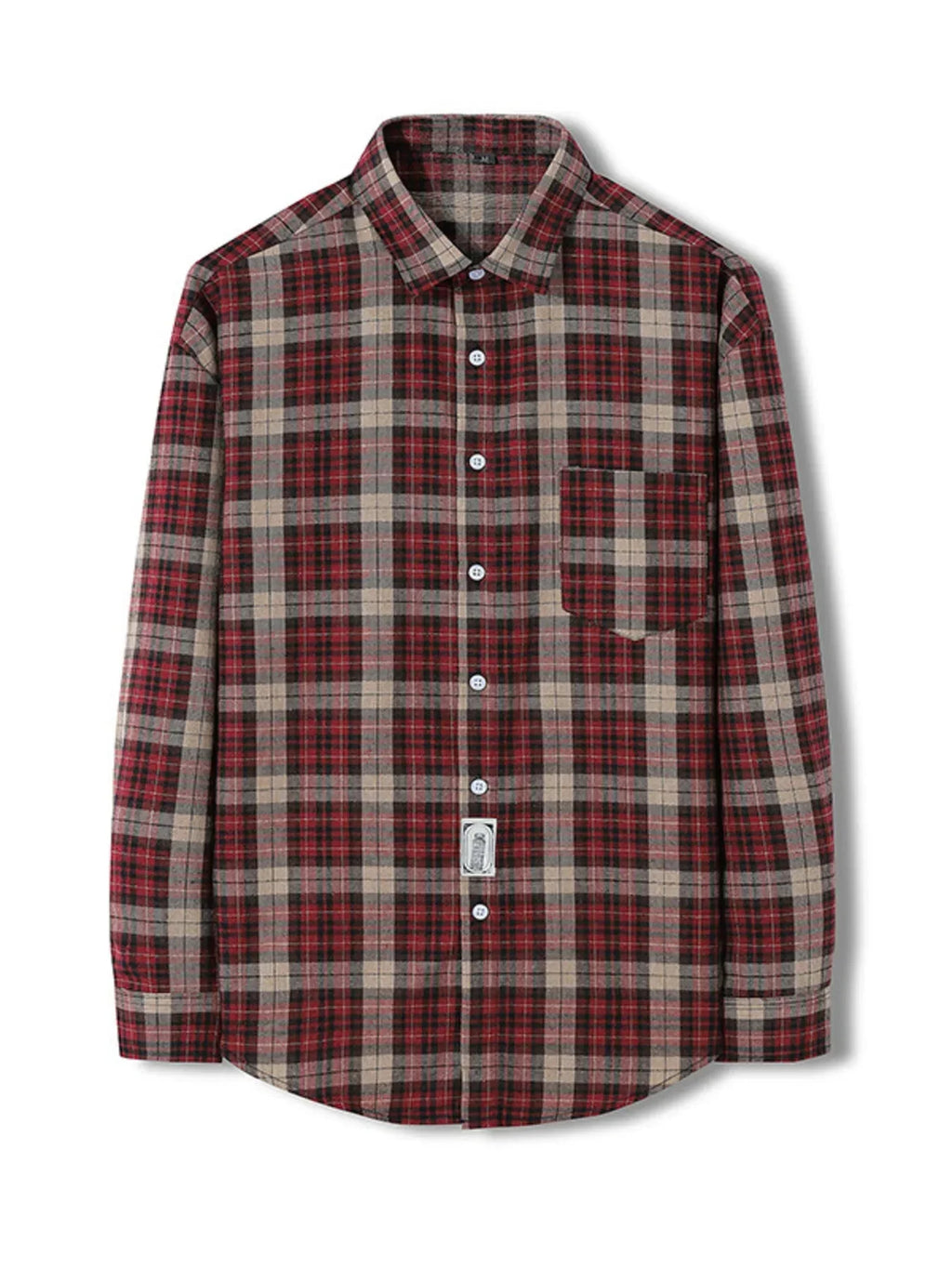 Men's Plus Size Classic Plaid Long Sleeve Shirt