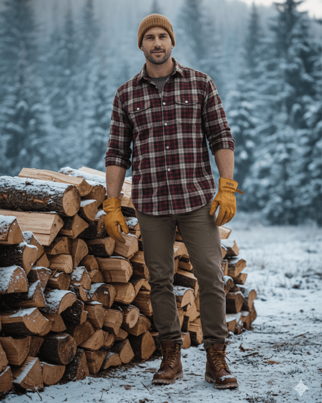 Men's Plus Size Classic Plaid Long Sleeve Shirt