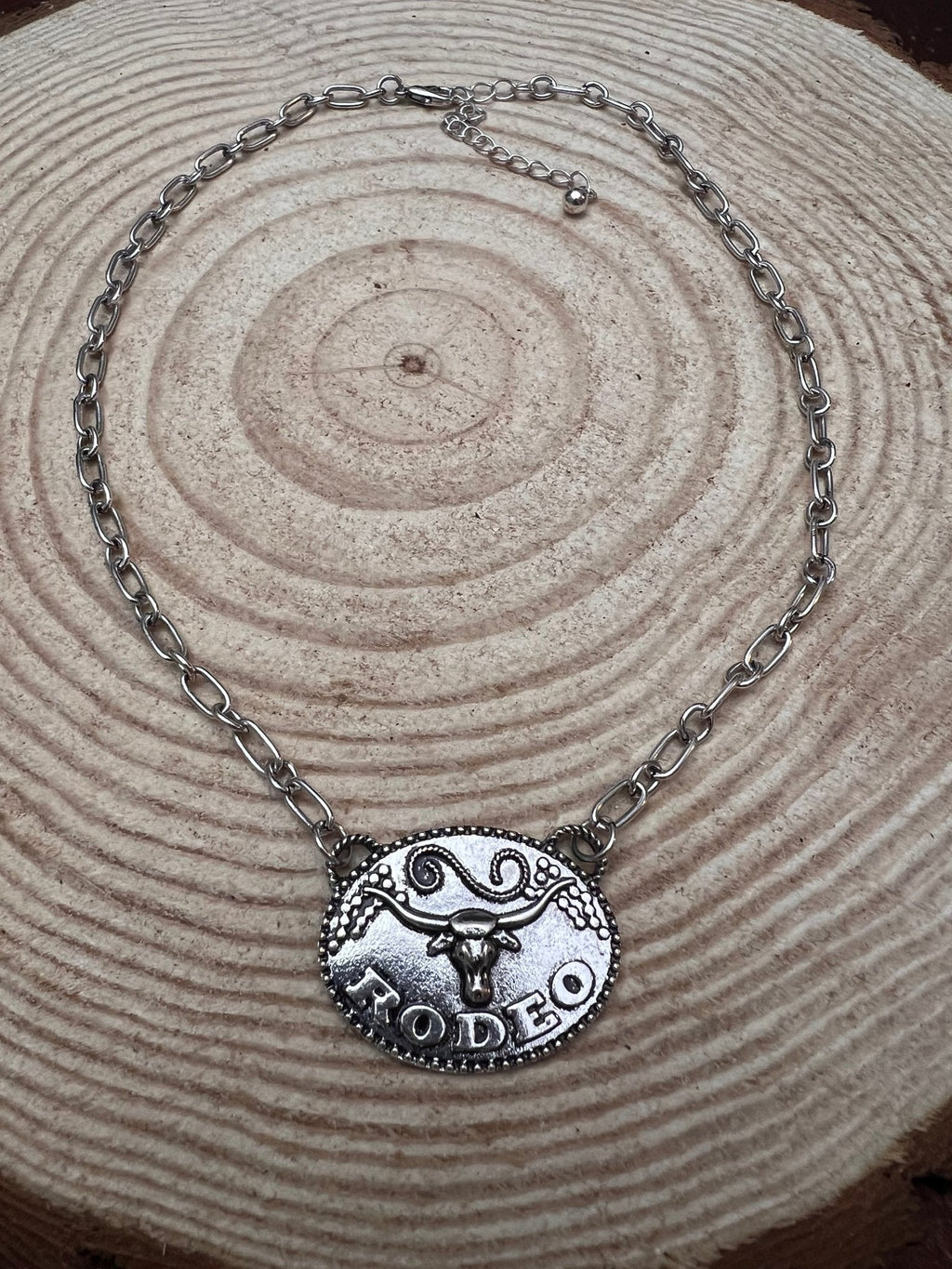 Rodeo Steer head Necklace - 18 inch + 3