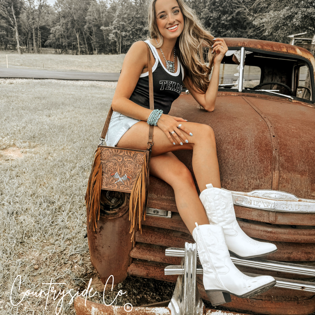 The Desert Duel Tooled Leather Purse by Countryside Co.
