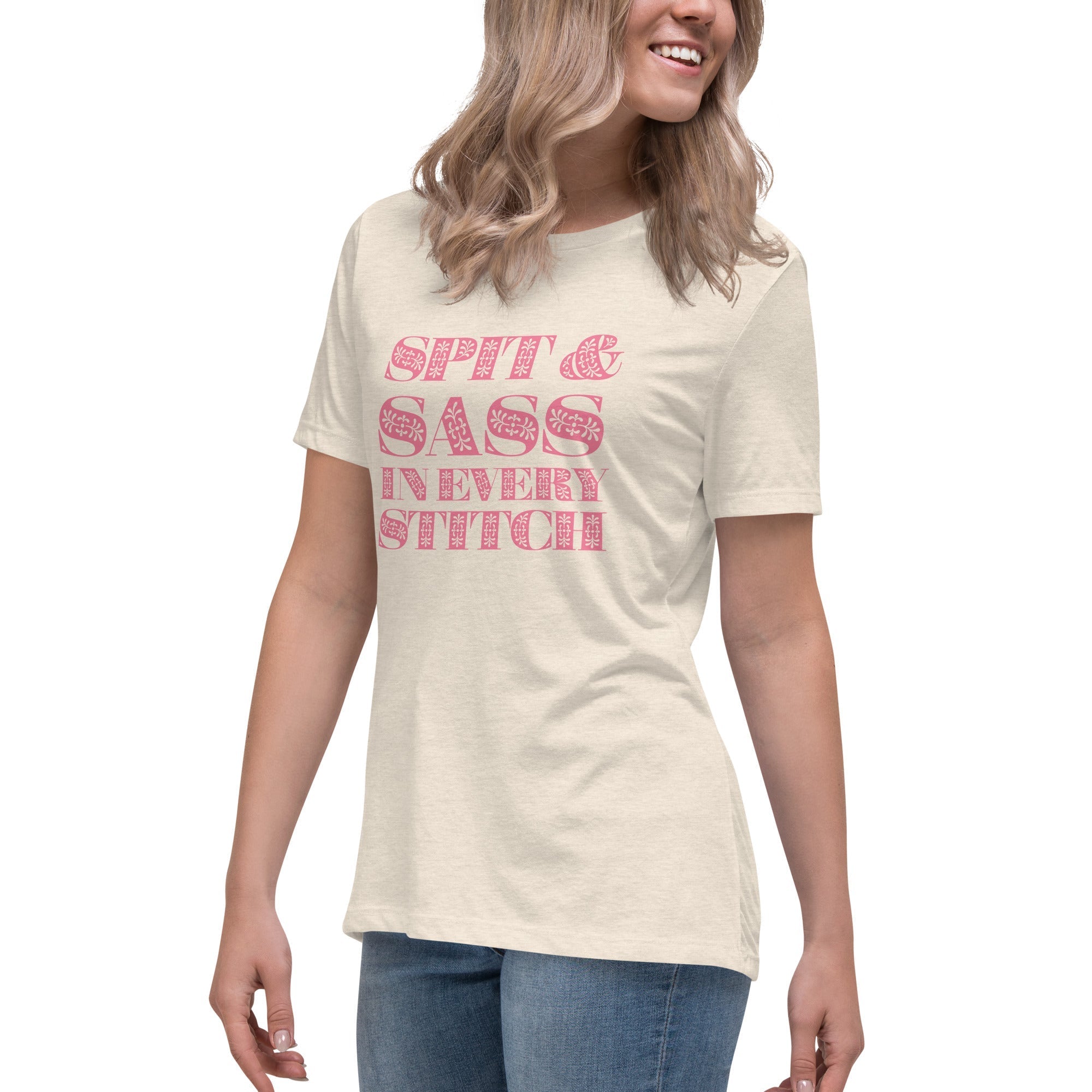 Spit and Sass Floral Design Tee