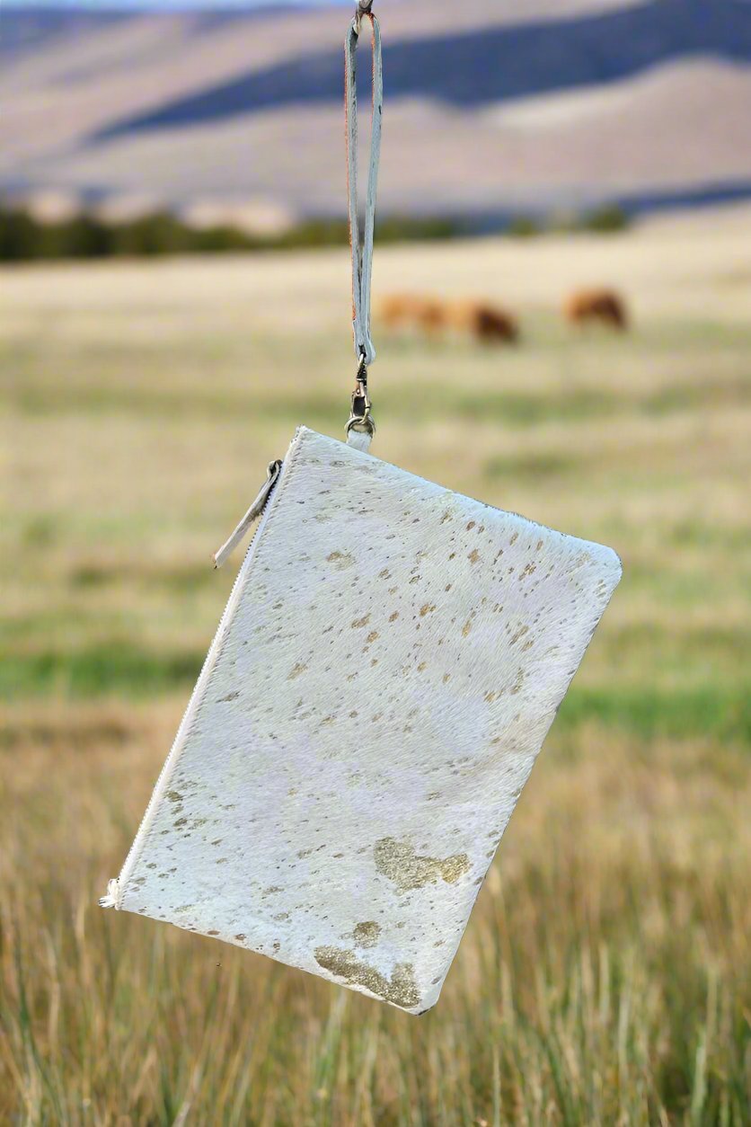 The Golden Hour White Cowhide Bag