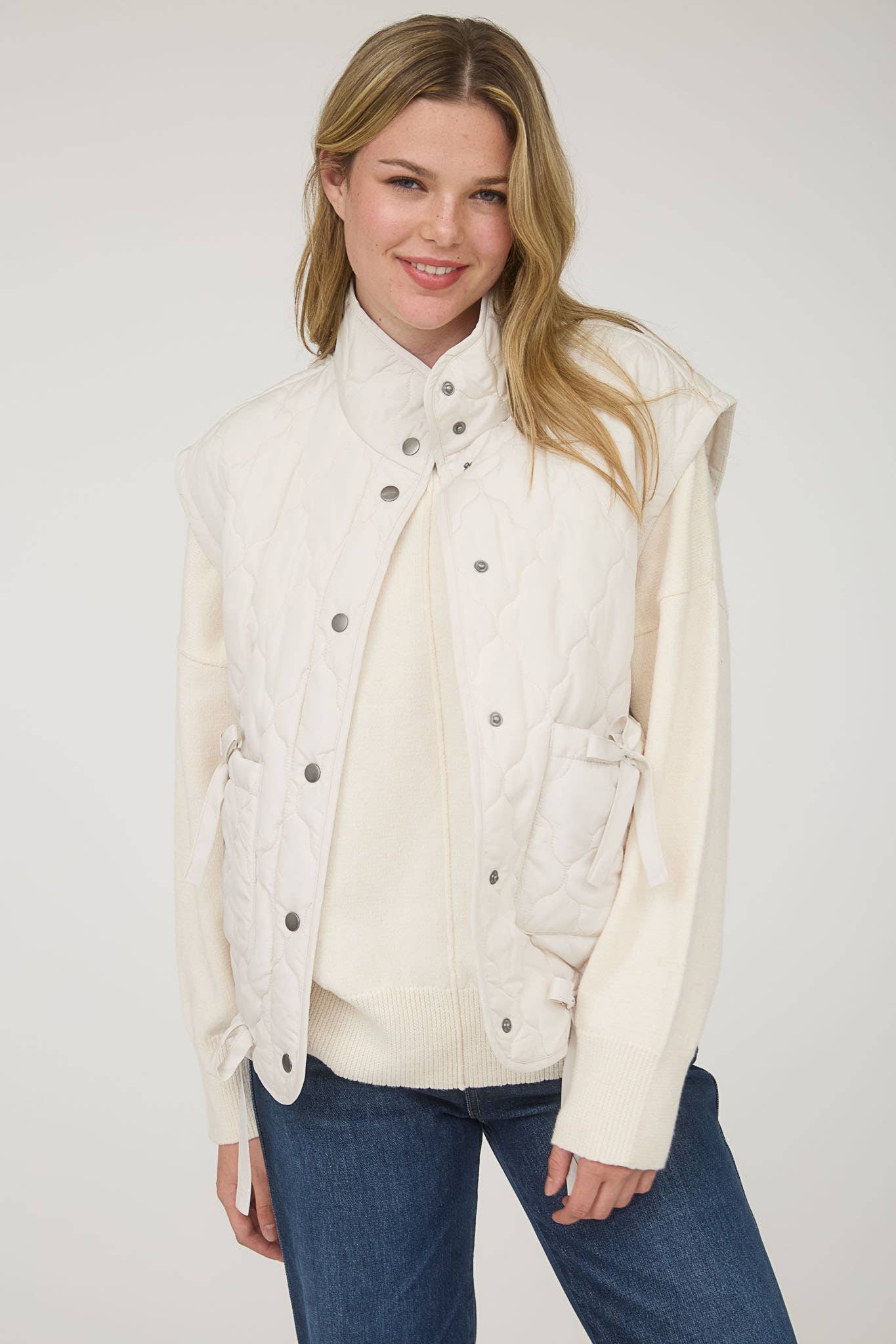 Tie Down Quilted Puffer Vest - 3 Colors!