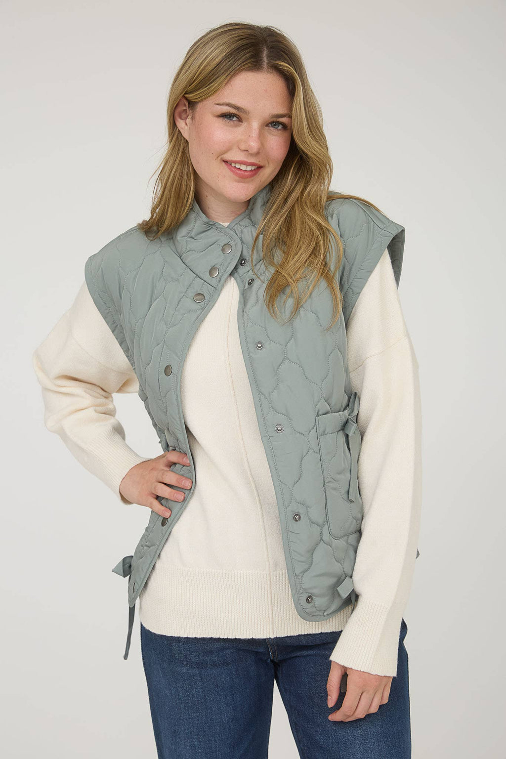 Tie Down Quilted Puffer Vest - 3 Colors!