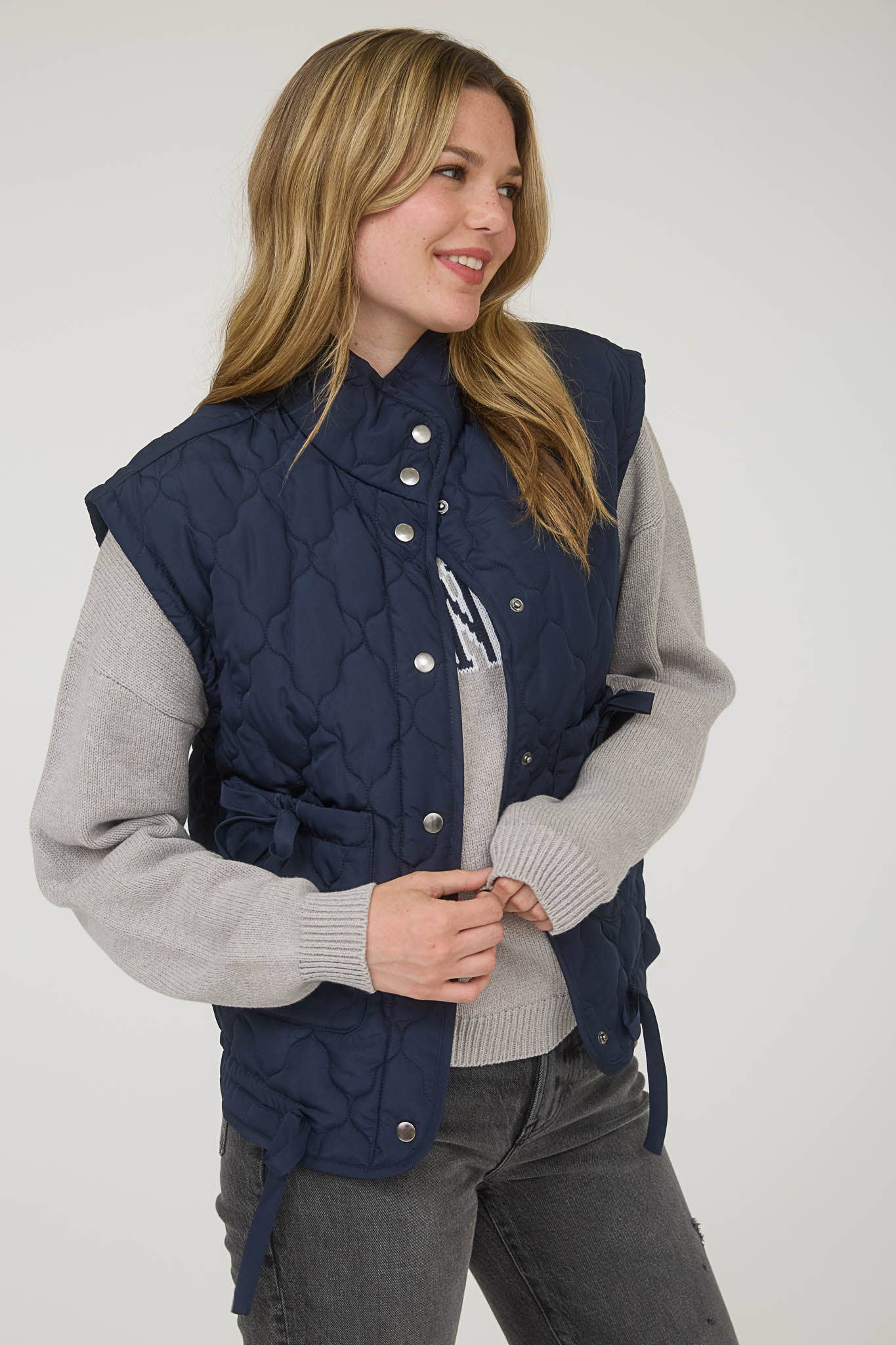 Tie Down Quilted Puffer Vest - 3 Colors!