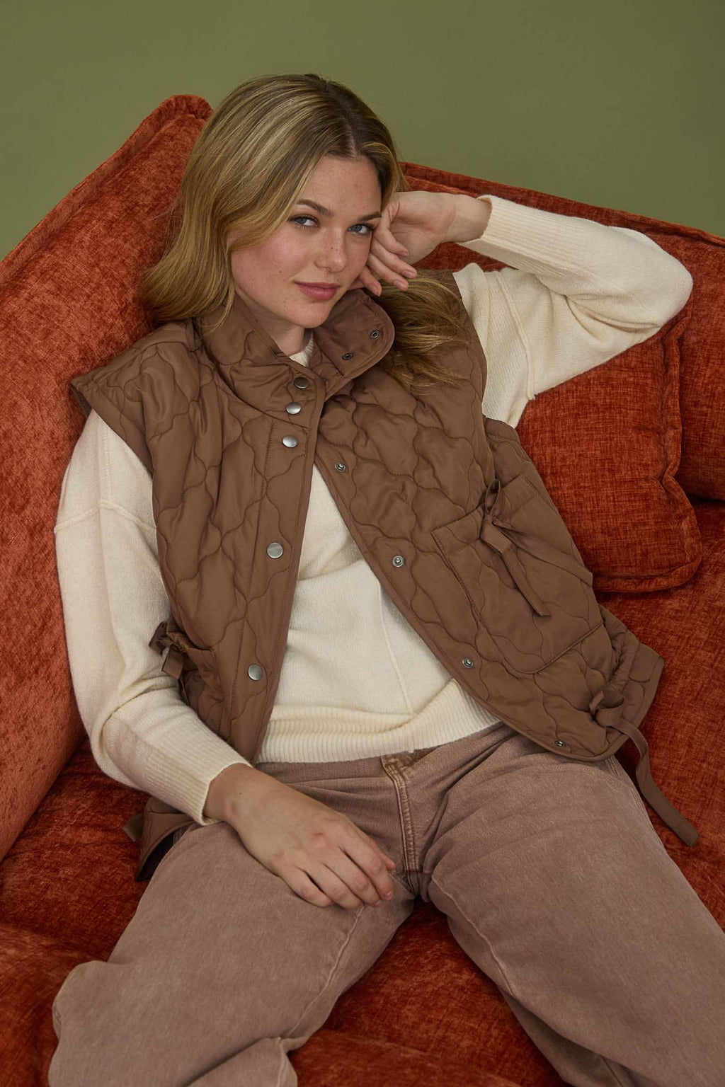 Tie Down Quilted Puffer Vest - 3 Colors!