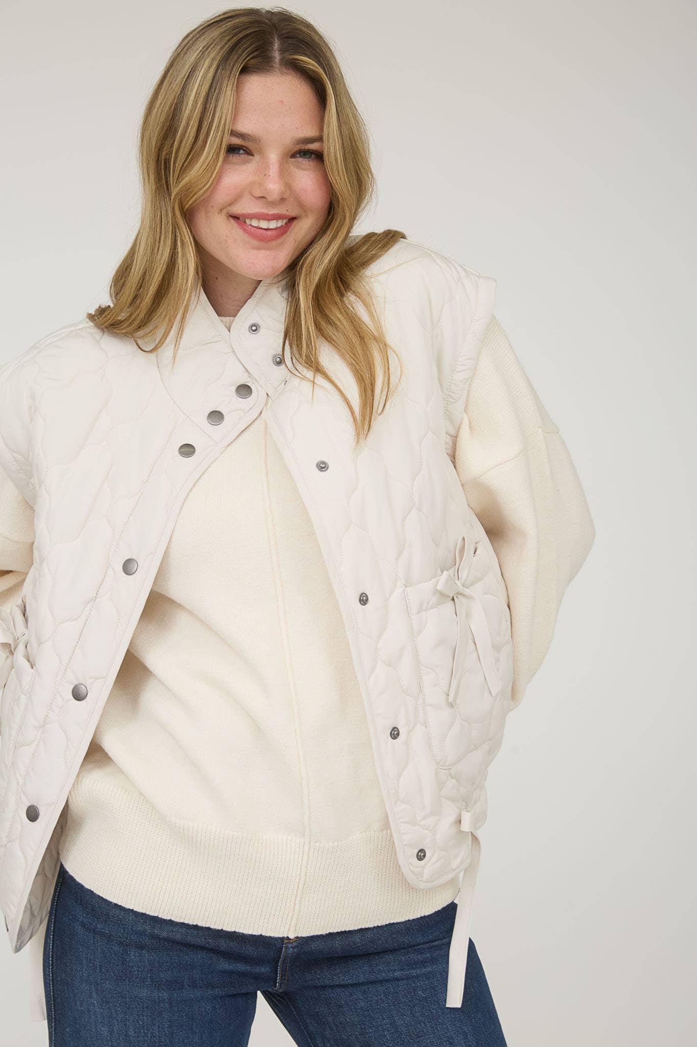 Tie Down Quilted Puffer Vest - 3 Colors!