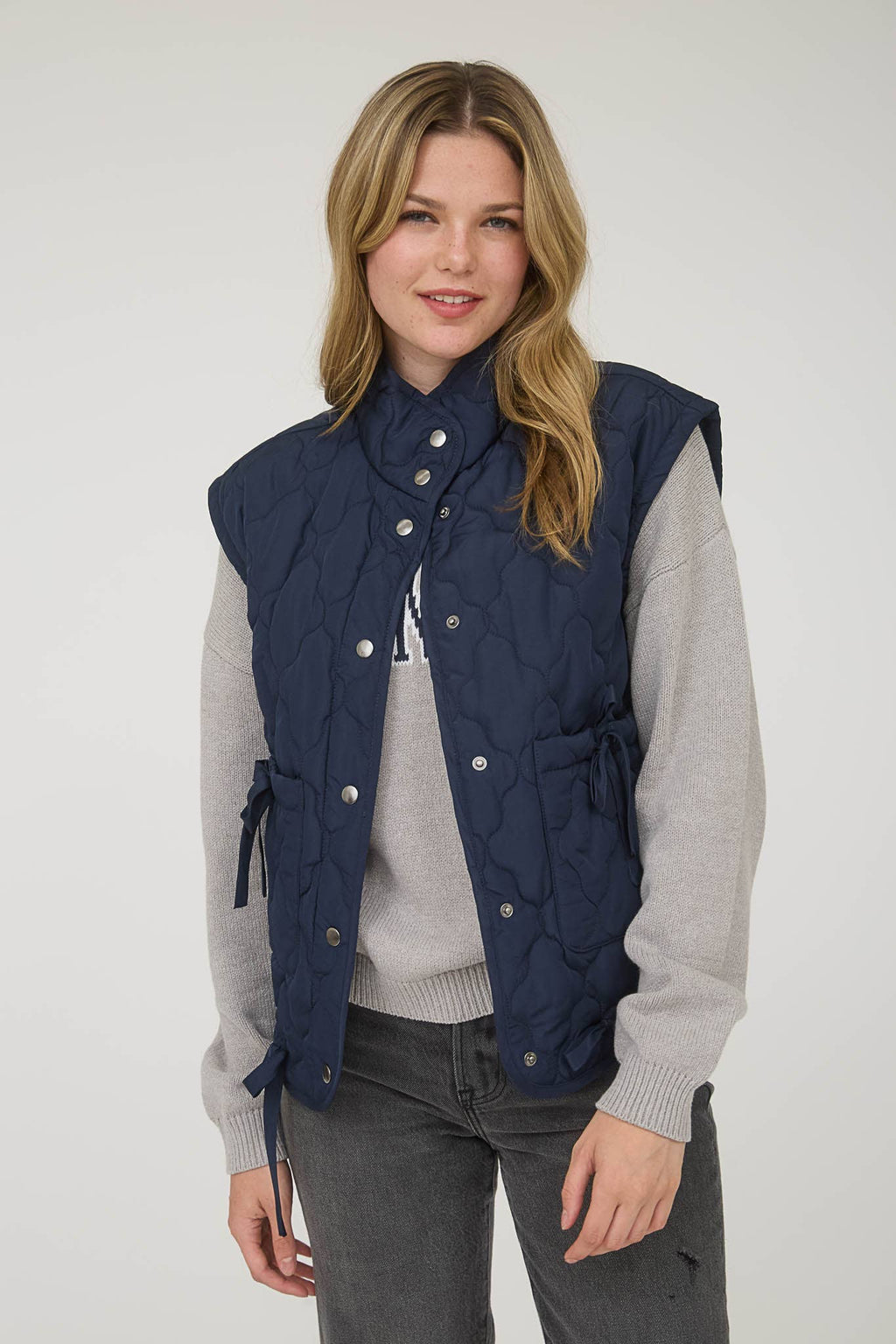 Tie Down Quilted Puffer Vest - 3 Colors!