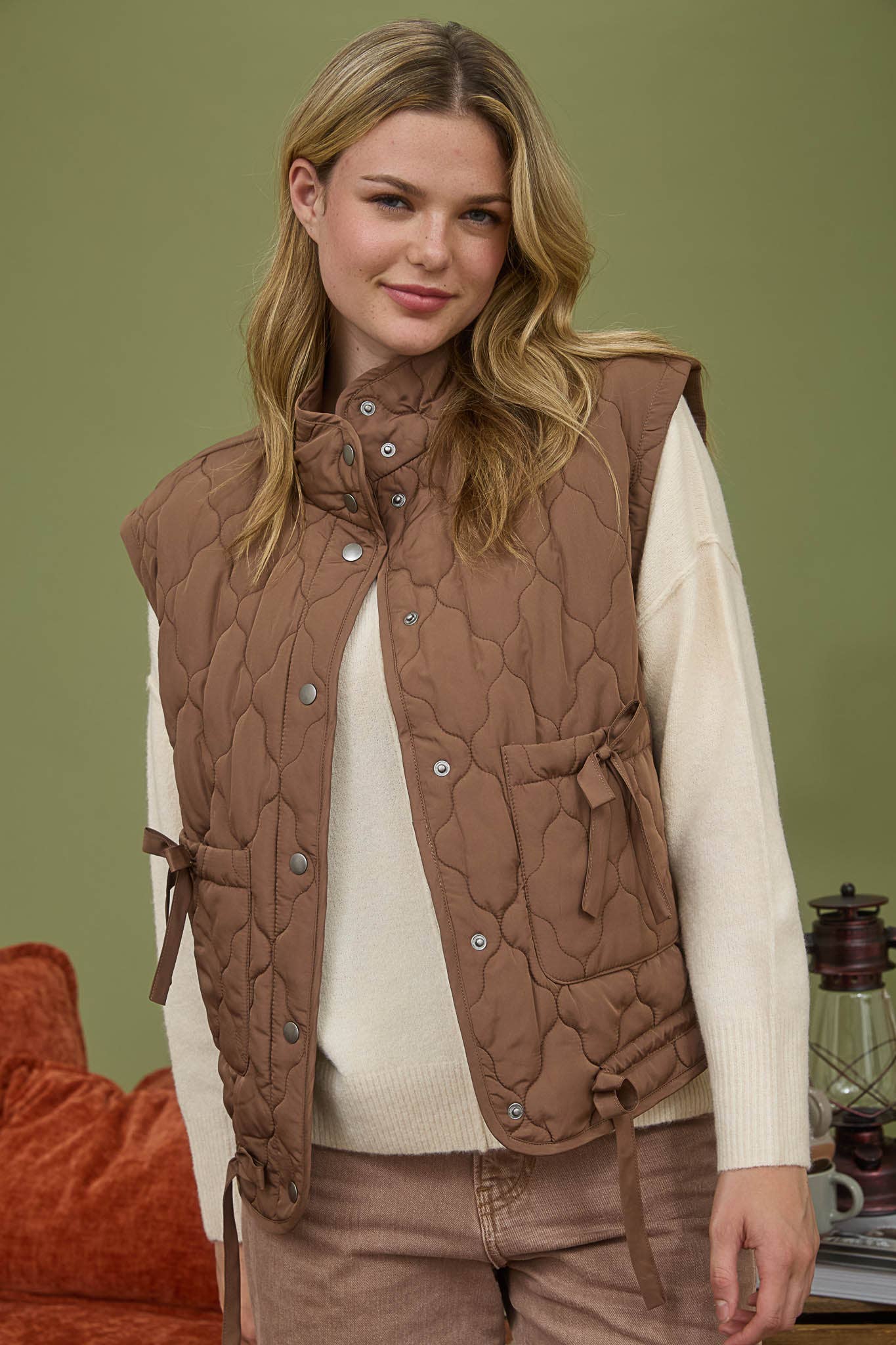 Tie Down Quilted Puffer Vest - 3 Colors!