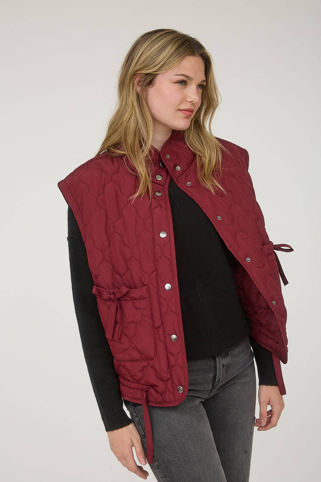 Tie Down Quilted Puffer Vest - 3 Colors!
