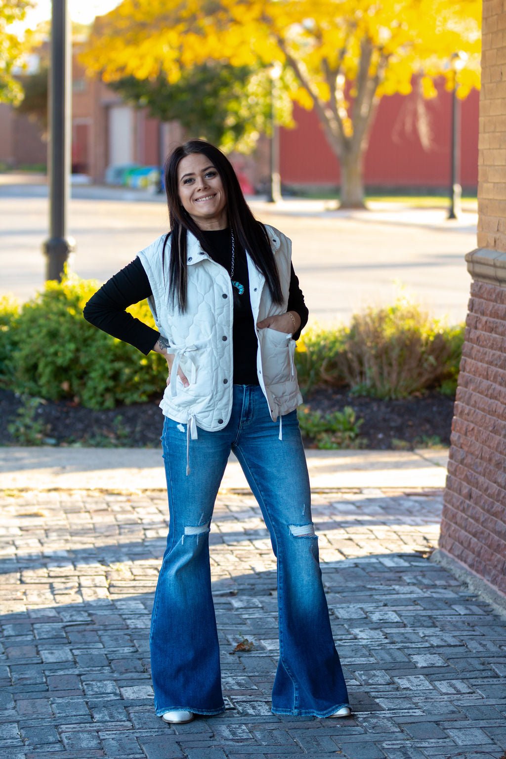 Tie Down Quilted Puffer Vest - 3 Colors!