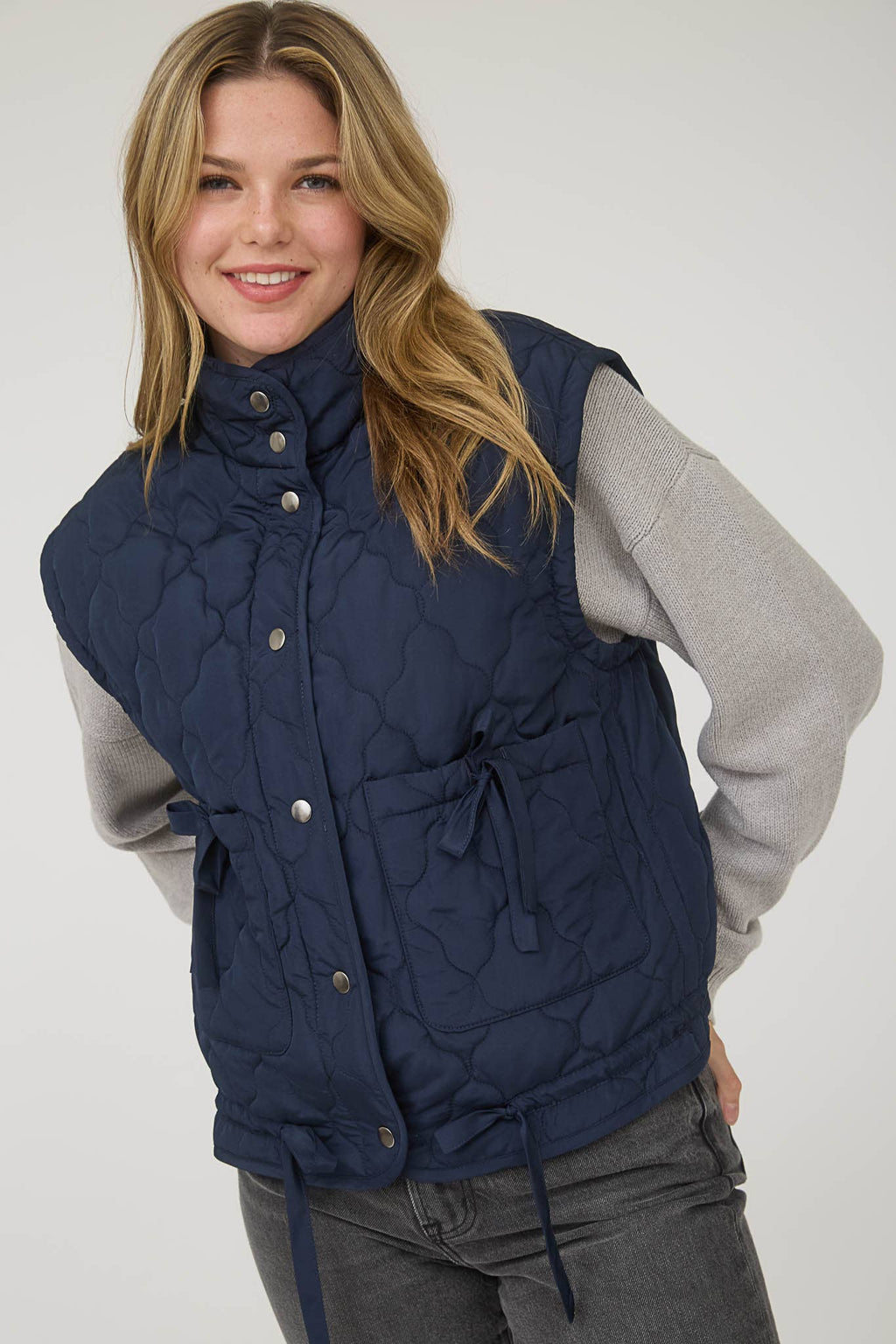 Tie Down Quilted Puffer Vest - 3 Colors!