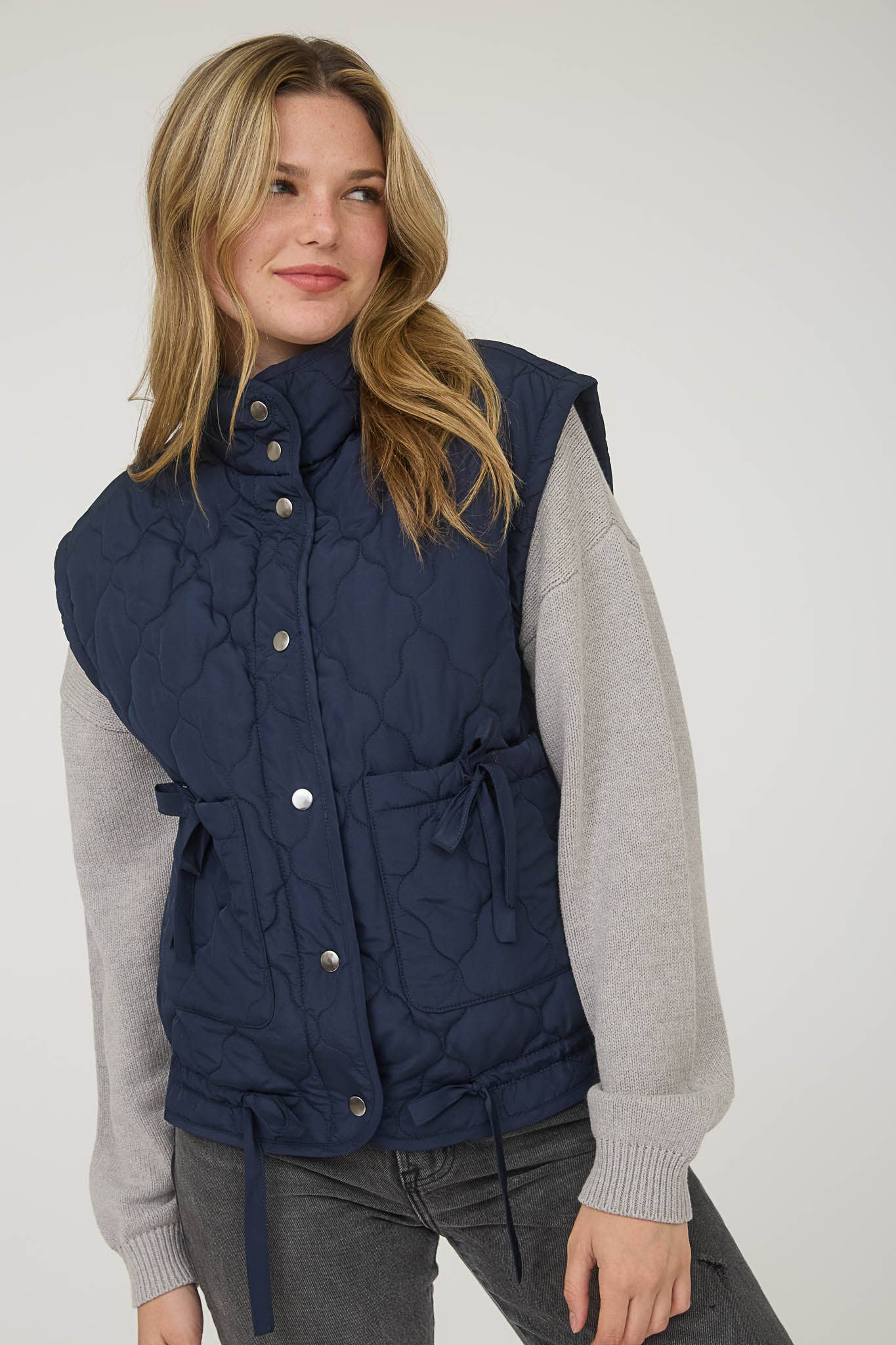 Tie Down Quilted Puffer Vest - 3 Colors!