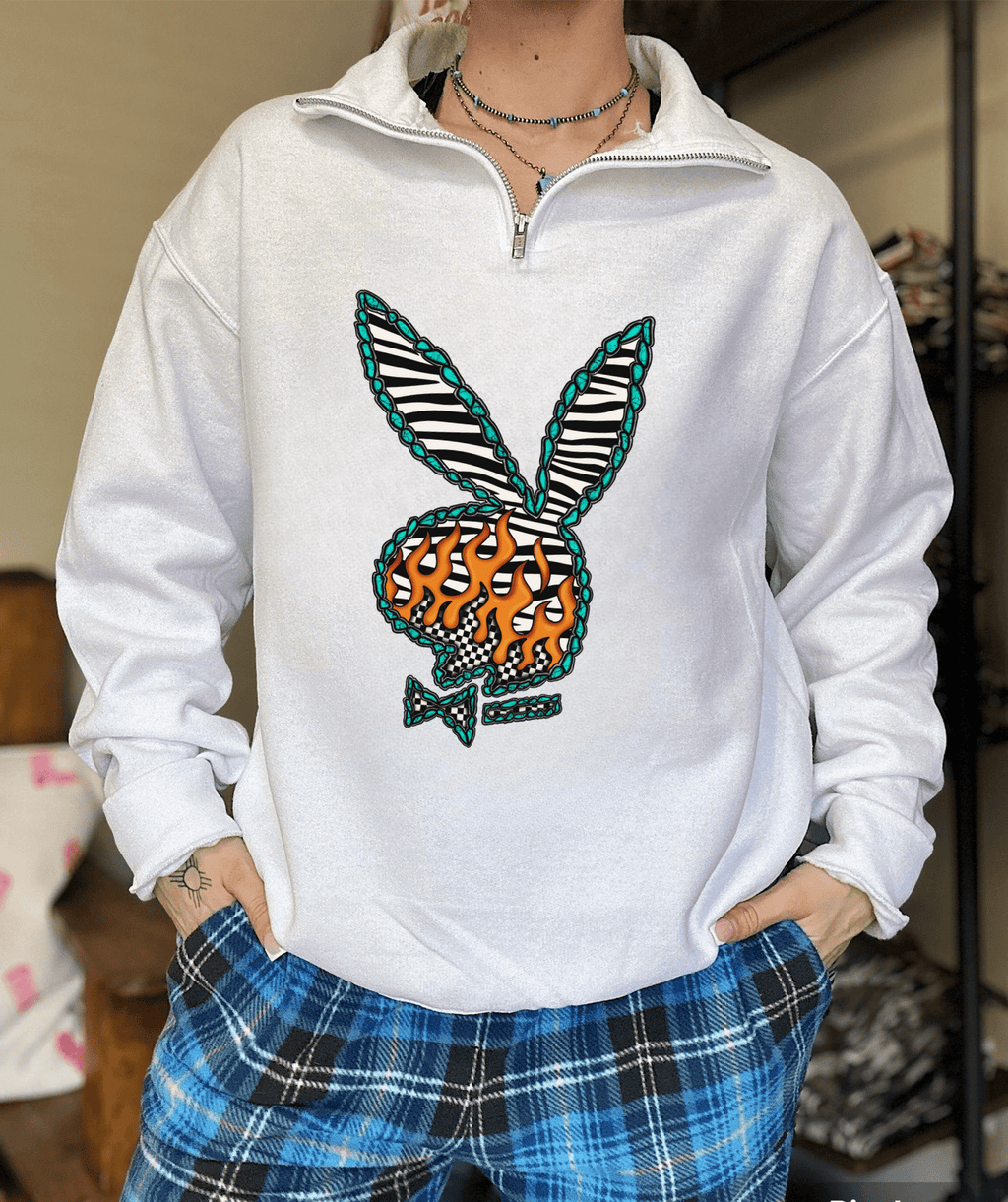 Western Bunny Quarter Zip