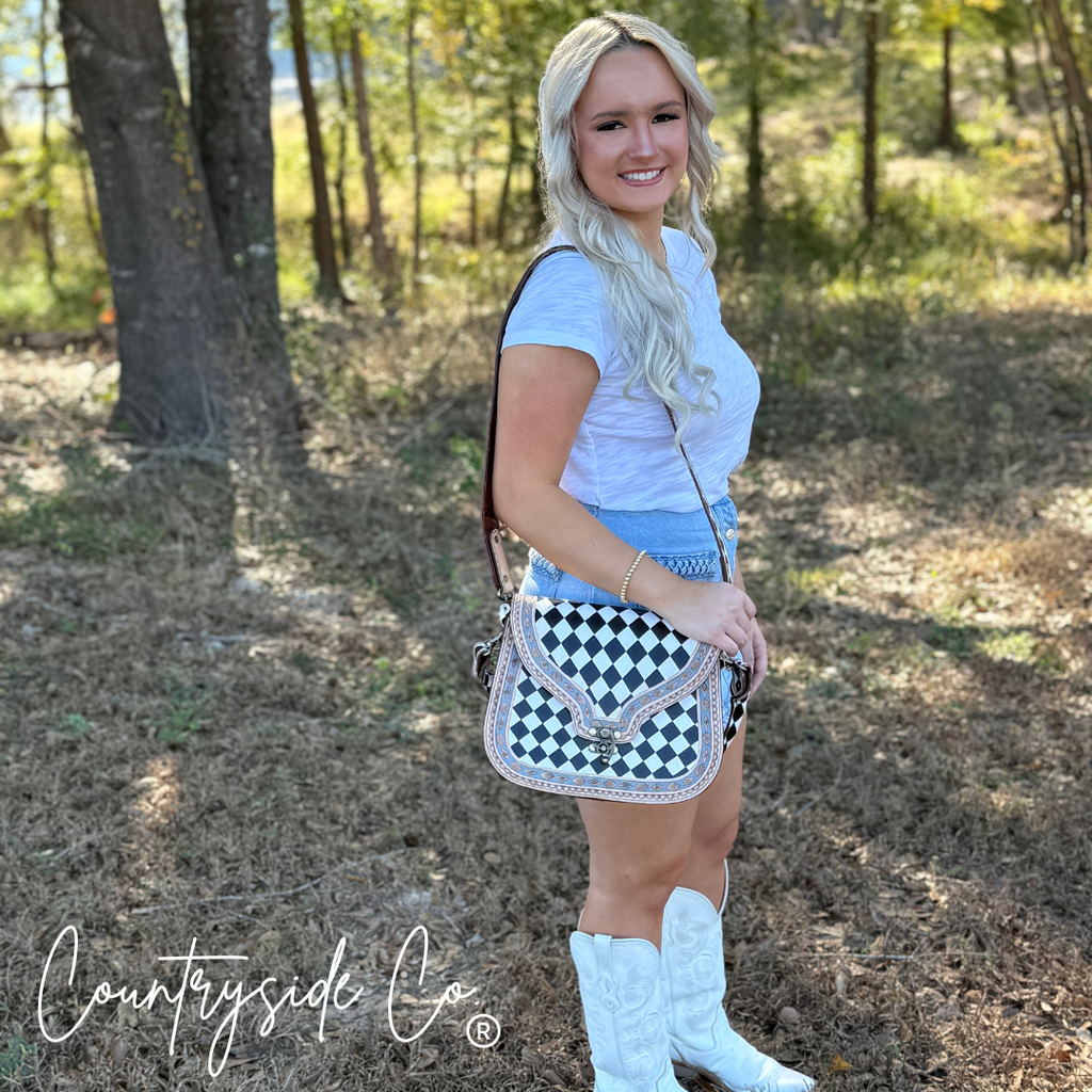 Zadie Tooled Leather Concealed Carry Handbag